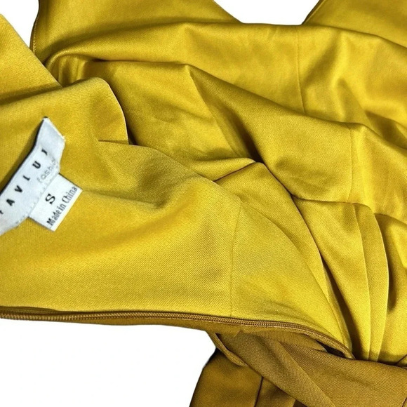 Y2K,vtg, Favlux jumpsuit,YELLOW sz S. WIDE leg, Boho,capri,Lagenlook,academia EC - Picture 11 of 16